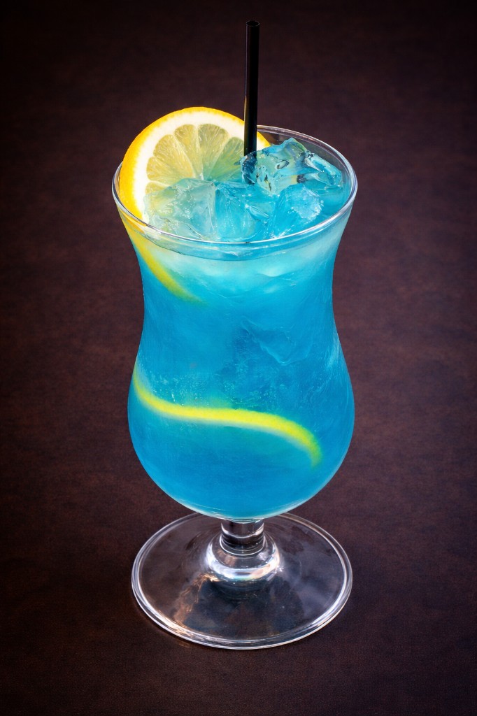 Blue tropical cocktail